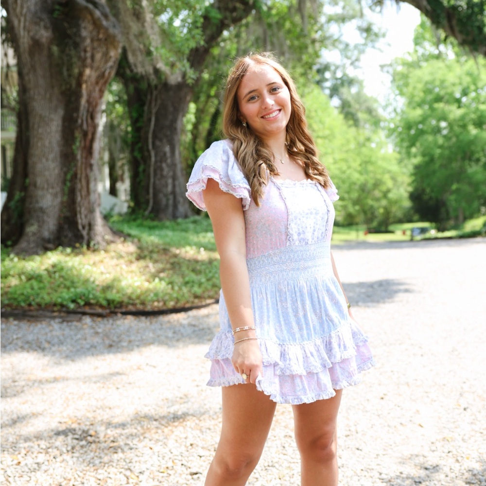 LoveShackFancy Floral Ruffle Dress